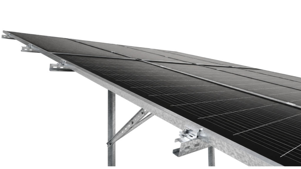 Estrutura para placas solares, para solo. Linha Prime modular SSM do Brasil